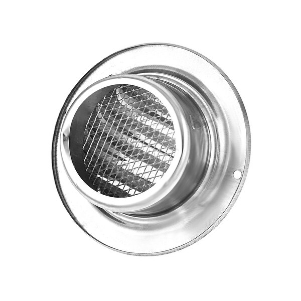 Spherical Air Vent 3 Inch 80mm 304 Steel Exhaust Grille Cover Wall Vent 2pcs - Silver Tone