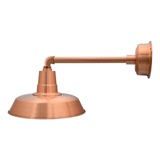 18" Oldage LED Barn Light with Metropolitan Arm in Solid Copper