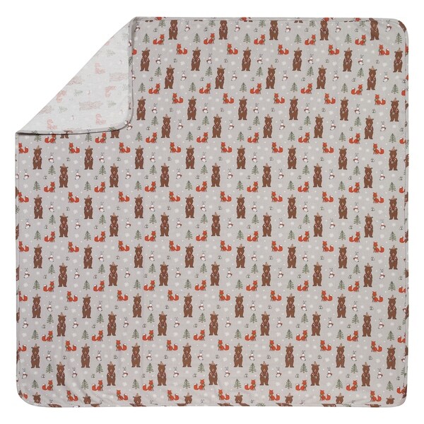 Trend Lab Cup of Cocoa Jumbo Deluxe Flannel Swaddle Blanket