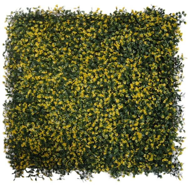 Artificial Foliage Gold Wall Panels (Set of 4) Indoor/Outdoor - Green