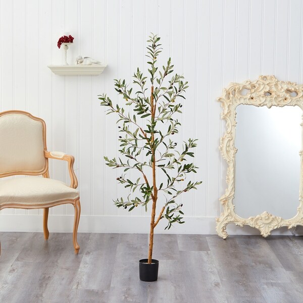 4.5' Olive Artificial Tree - 6"
