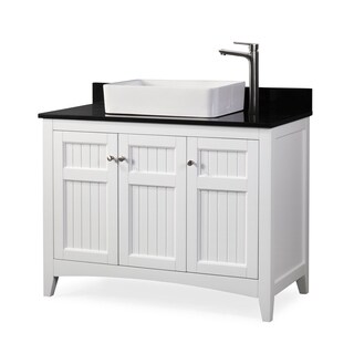 42" Benton Collection Thomasville Vessel Sink White Bathroom Vanity