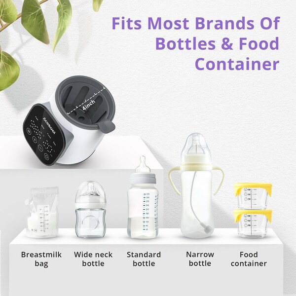 5-in-1 Baby Bottle Warmer with LCD Display, Timer, Temperature Control