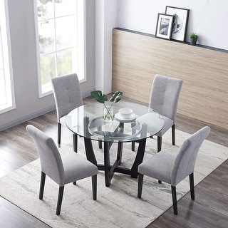 Fabric Upholstered Dining Room Chairs Set of 2