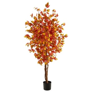 6' Autumn Ficus Artificial Fall Tree