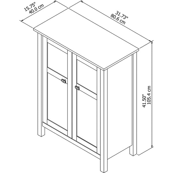 Bush Furniture Broadview Bathroom Storage Cabinet in White