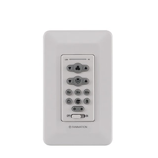 16 Speeds DC Wall Control Reversing - Fan and Light with CCT Select - White - N/A