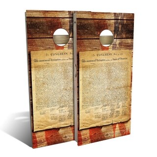 American Flag Declaration Cornhole Board Set - Choose Your Options