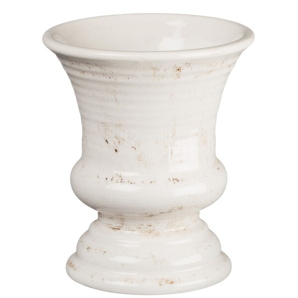 Sullivans Urn Vase 6"H Off-White