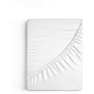 A1HC 100% Organic Cotton Fitted Sheet, 300 TC GOTS Certified, Fair Trade Certified, Fits Mattress Up to 17" Deep Pocket