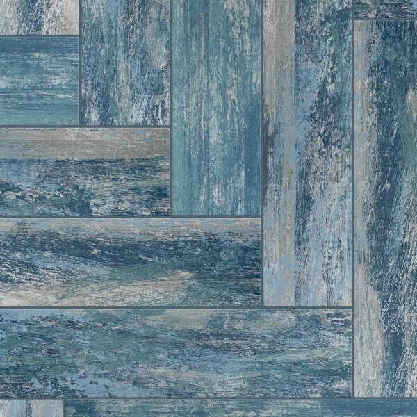 Merola Tile Cassis Blue 8-1/2" x 35-1/2" Porcelain Floor and Wall Tile