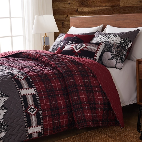 Greenland Home Fashions Timberline Oversized Lodge Style Quilt Set