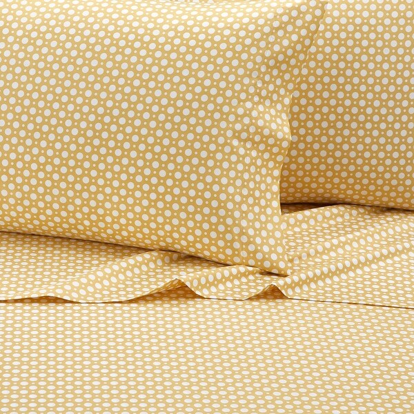 NY&C Home Rylie Geometric Polka Dot Pattern Print Sheet Set