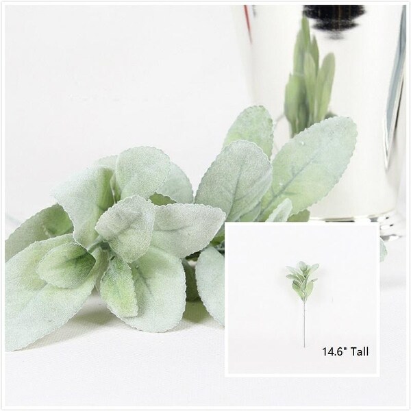 FloralGoods Artificial Rabbit Grass Stem 15" Tall - Green