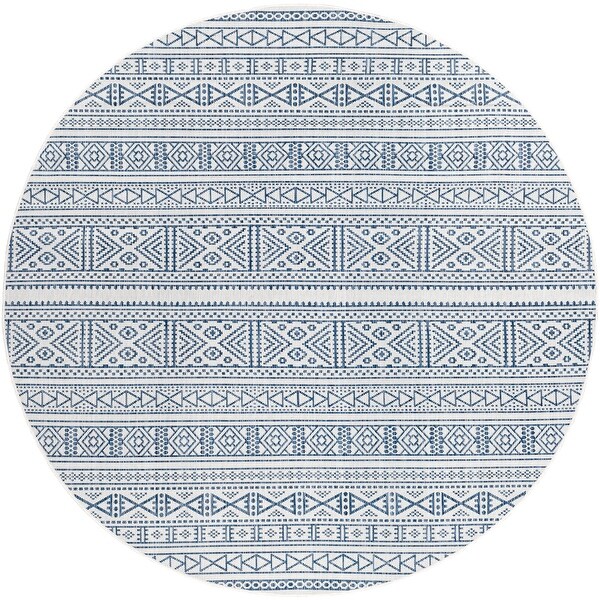 Wade Indoor/ Outdoor Tribal Stripe Area Rug