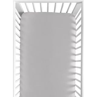 Solid Grey Boy or Girl Fitted Crib Sheet - Gray for White Boho Bohemian Farmhouse Shabby Chic Modern Minimalist Gender Neutral