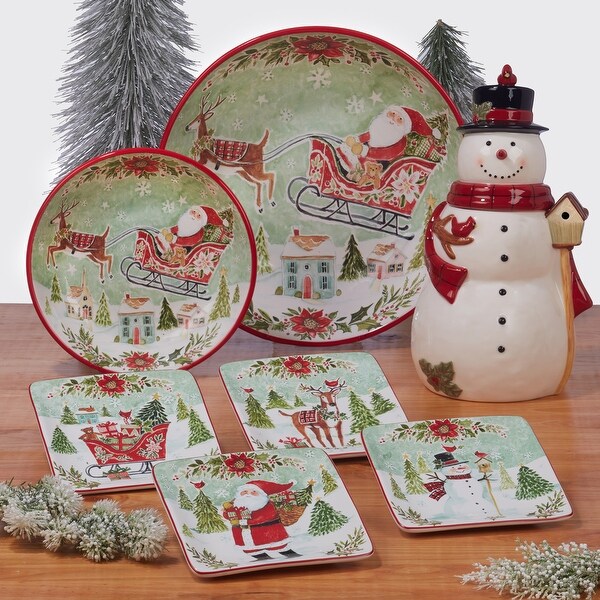 Certified International Joy of Christmas 5.25" Dessert/Ice Cream Bowls, Set of 4 Assorted Designs - 5.25-inch