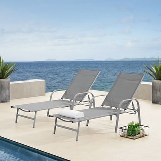 Corvus Antonio Sling Fabric Adjustable Outdoor Chaise Lounge