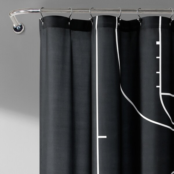Lush Decor Basketball Game Shower Curtain Single