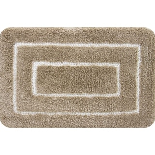 Borders Foam Bath Mat Beige