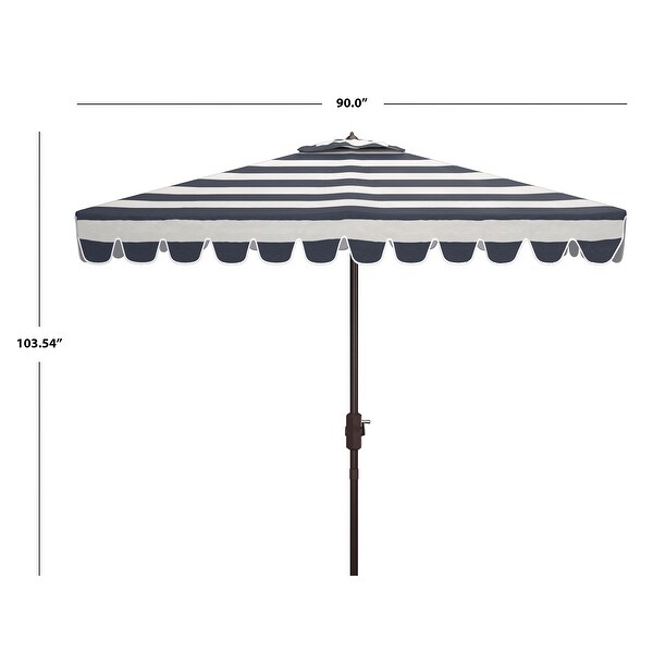 SAFAVIEH Outdoor Living Vienna 7.5 Ft Square Crank Umbrella