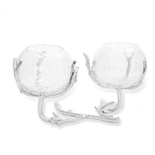 Silver 2 Branch Centerpiece