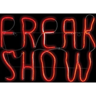 24" Orange Light Freak Show Decorative Neon Sign