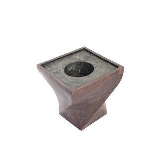 Vintage Home 17.5-inch Black/ Bronze Fiberstone Planter - 17.5"