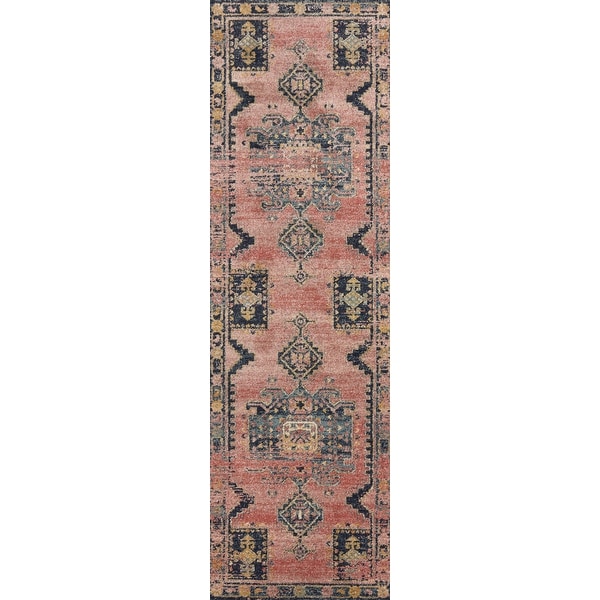 Alexander Home Luxe Rose Antiqued Distressed Area Rug