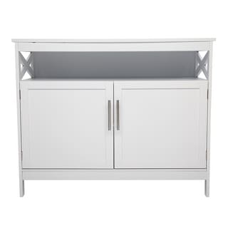 FCH Double Door Side Cabinet With Partition White