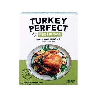 Turkey Perfect by Fire & Flavor All-Natural Apple Sage Brine Kit, Brine & Bag Included, 12oz - N/A
