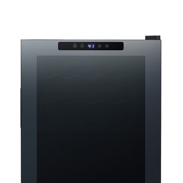 Newair Shadow  Series Wine Cooler Refrigerator 33 Bottle Dual Temperature Zones, Freestanding Mirrored Wine Fridge