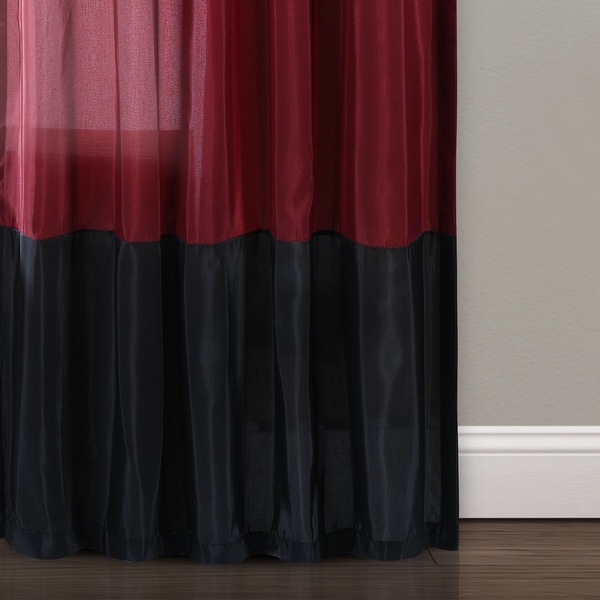 Copper Grove Moberly Red/ Black Milione Fiori 84-inch Curtain Panel Pair