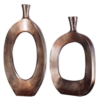Uttermost Kyler Textured Bronze Vases (Set of 2)