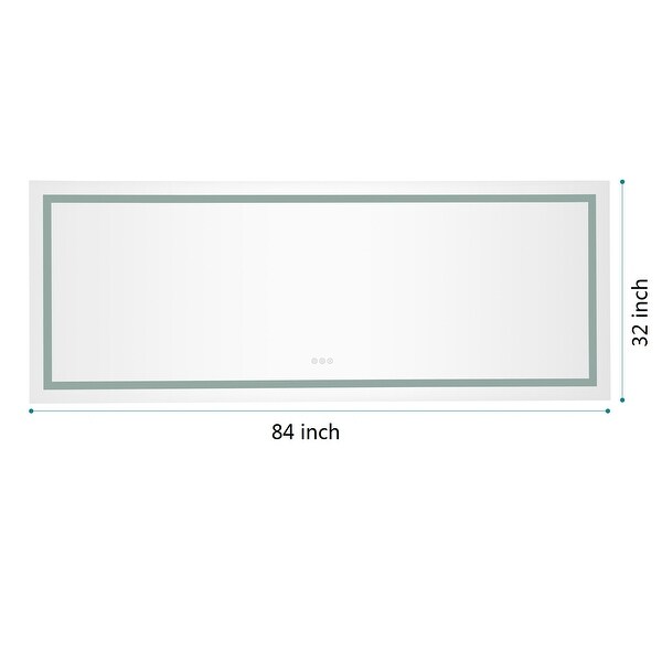 84 x 32 inch Bathroom Vanity Mirror Wall Mounted Anti-Fog Dimmable Mirror - 84" x 32"