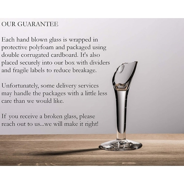 Dos Suenos Mexican Hand Blown Glass - Set of 4 Hand Blown Modern Margarita Glasses - Blue Spiral (12 oz)