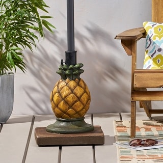 Ferrer Pineapple Umbrella Base by Christopher Knight Home - 14.00" W x 14.00" L x 18.00" H