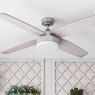 52" Prominence Home Memphis Indoor Farmhouse Ceiling Fan, Pewter