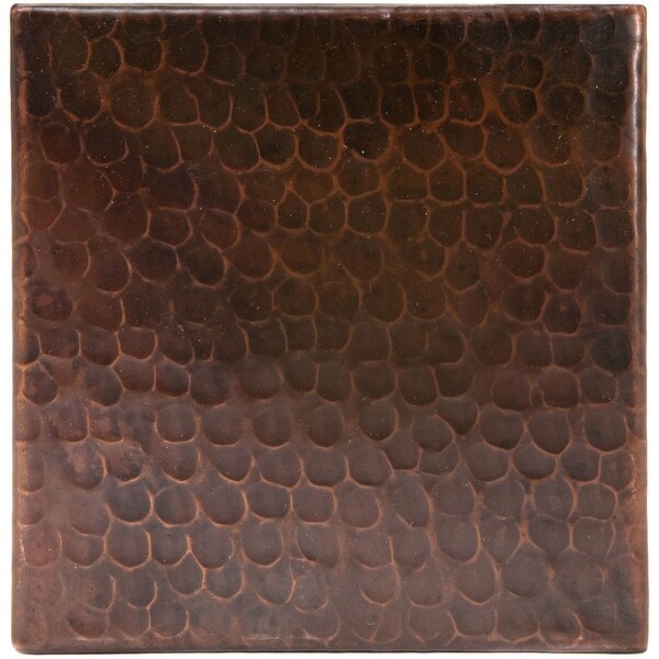 Premier Copper Products Package of Eight 6" x 6" Hammered Copper Tiles