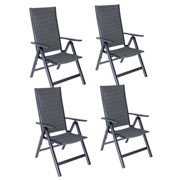Folding Patio Chairs with Aluminum Frame (set of 2)