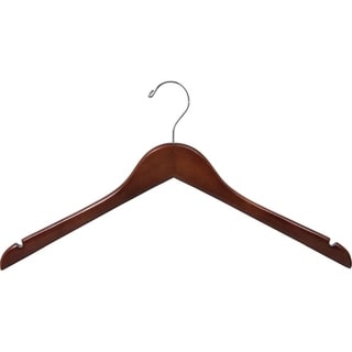 Wooden Walnut Finish Clothes Hanger