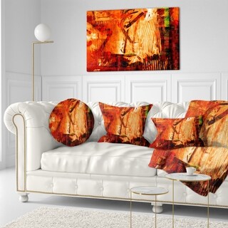 Designart 'Abstract Fire Red' Abstract Throw Pillow