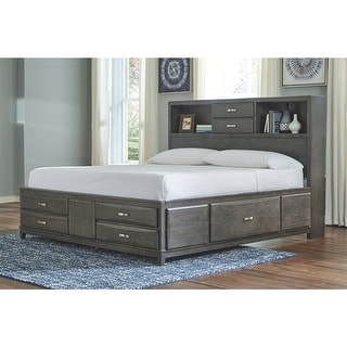 Caitbrook Full Storage Bed - Grey - Width: 58.00"Depth: 76.00"Height: 55.00"