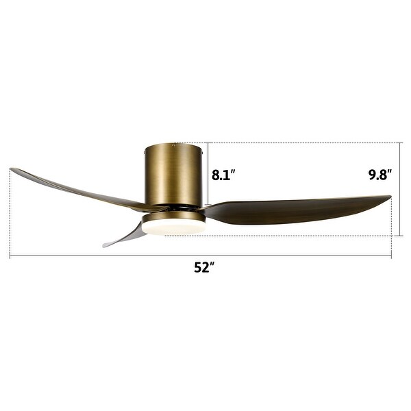 52" 3 Blade Smart Ceiling Fan with Dimmable Light Kit & Remote