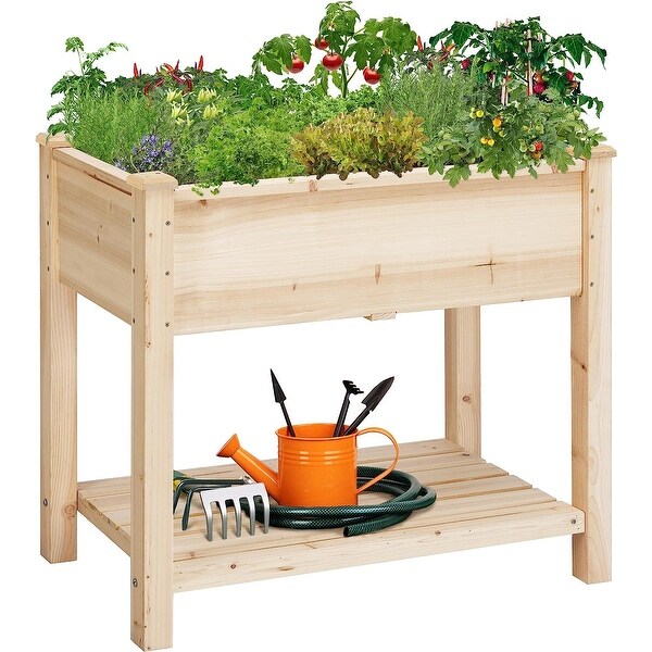 34x18x30 Inch Raised Garden Bed Planter Box