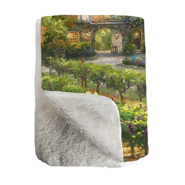 Thomas Kinkade Wine Country Living Sherpa Throw Blanket By Laural Home