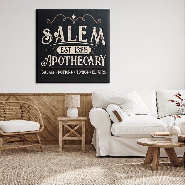 Stupell Salem Apothecary Vintage Witch Sign Canvas Wall Art by Angela Nickeas