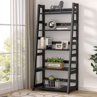 5-Tier Ladder Shelves, Bookshelf Bookcase for Living Room