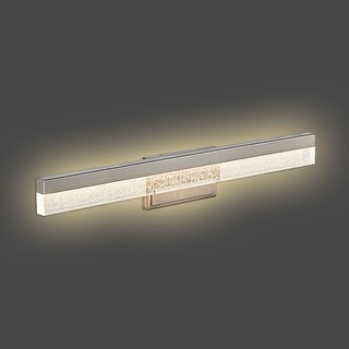 Brushed Nickel LED Vanity Light Bar with Bubble Acrylic - Brushed Nickel