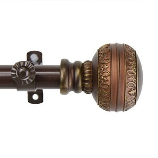 Ornament Curtain Rod 120-170 inch - Cocoa - 120"-170"